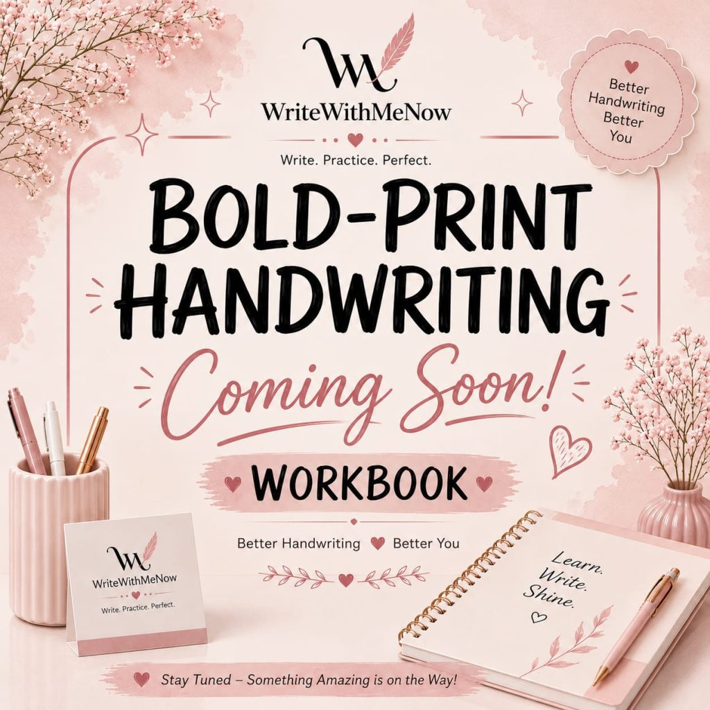 Print Writing Practice Workbook (Printed Edition) – COMING SOON