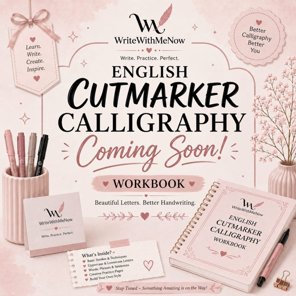 Premium English Cutmarker Calligraphy Workbook (Printed Edition) – COMING SOON