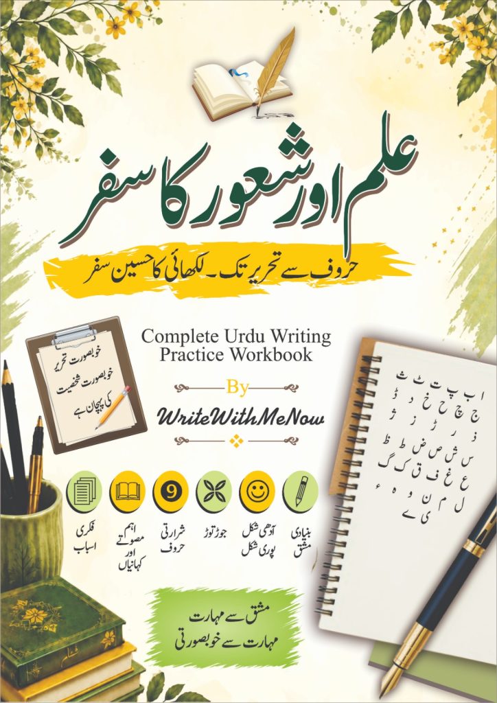 Complete Urdu Handwriting Practice Workbook – Ilm aur Shaoor ka Safar ( Printed Edition )