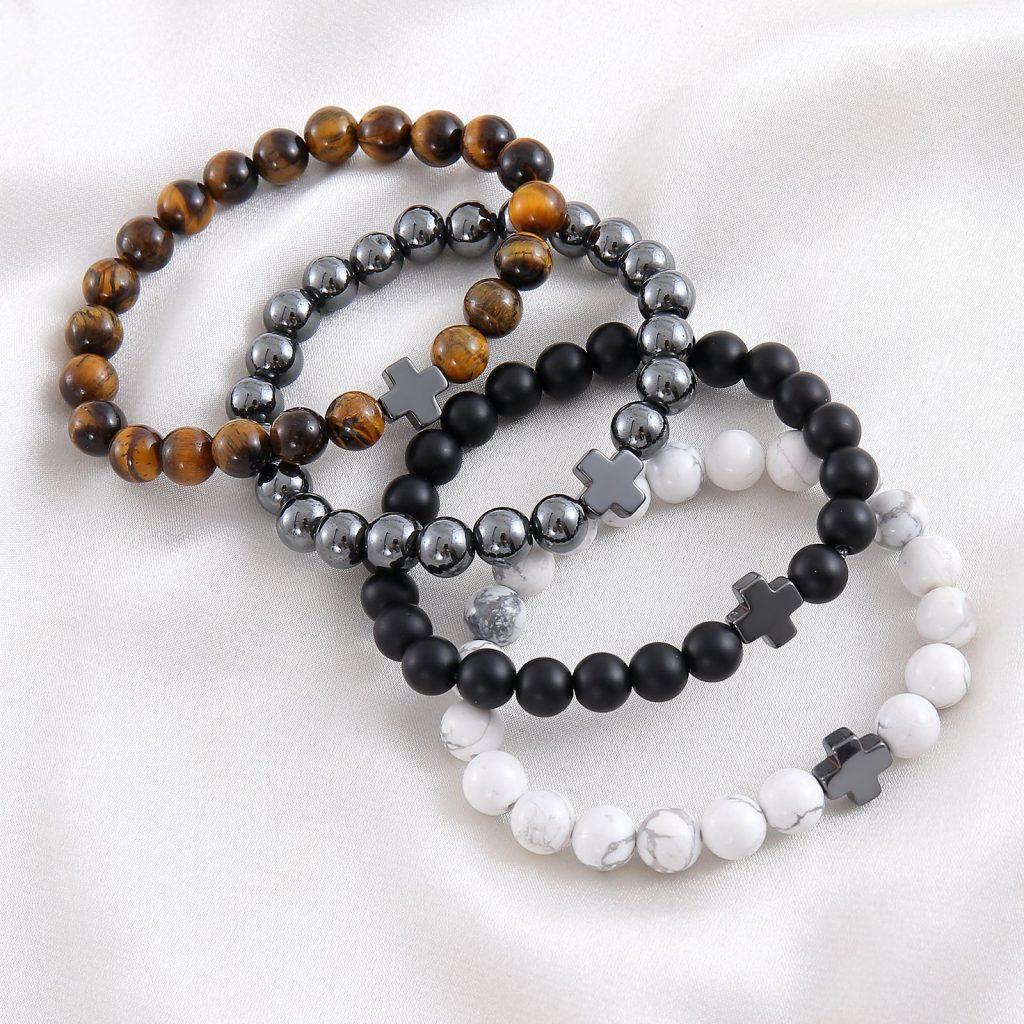 Handmade Stone Crystal Beaded Bracelet Stack-Daily Essentials