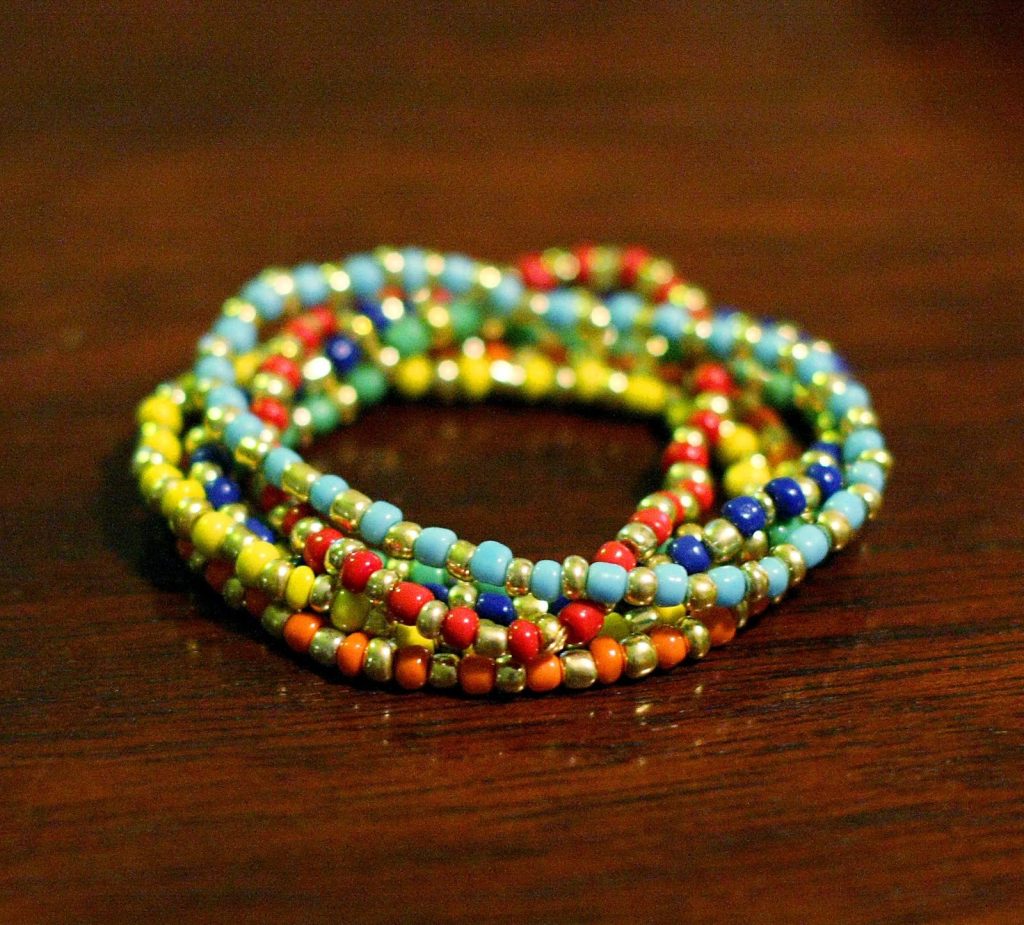 Handmade Vibrant Multicolor Seed Beaded Bracelet Stack-Daily Essentials
